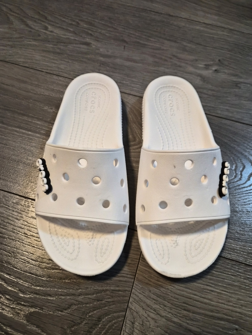 CROCS Unisex White Slide Sandals